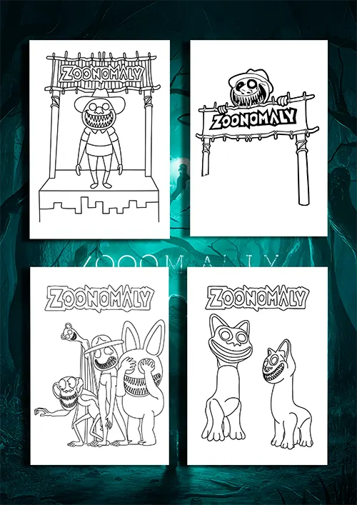 Zoonomaly coloring pages printable