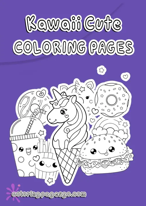 Cute Kawaii coloring pages printable