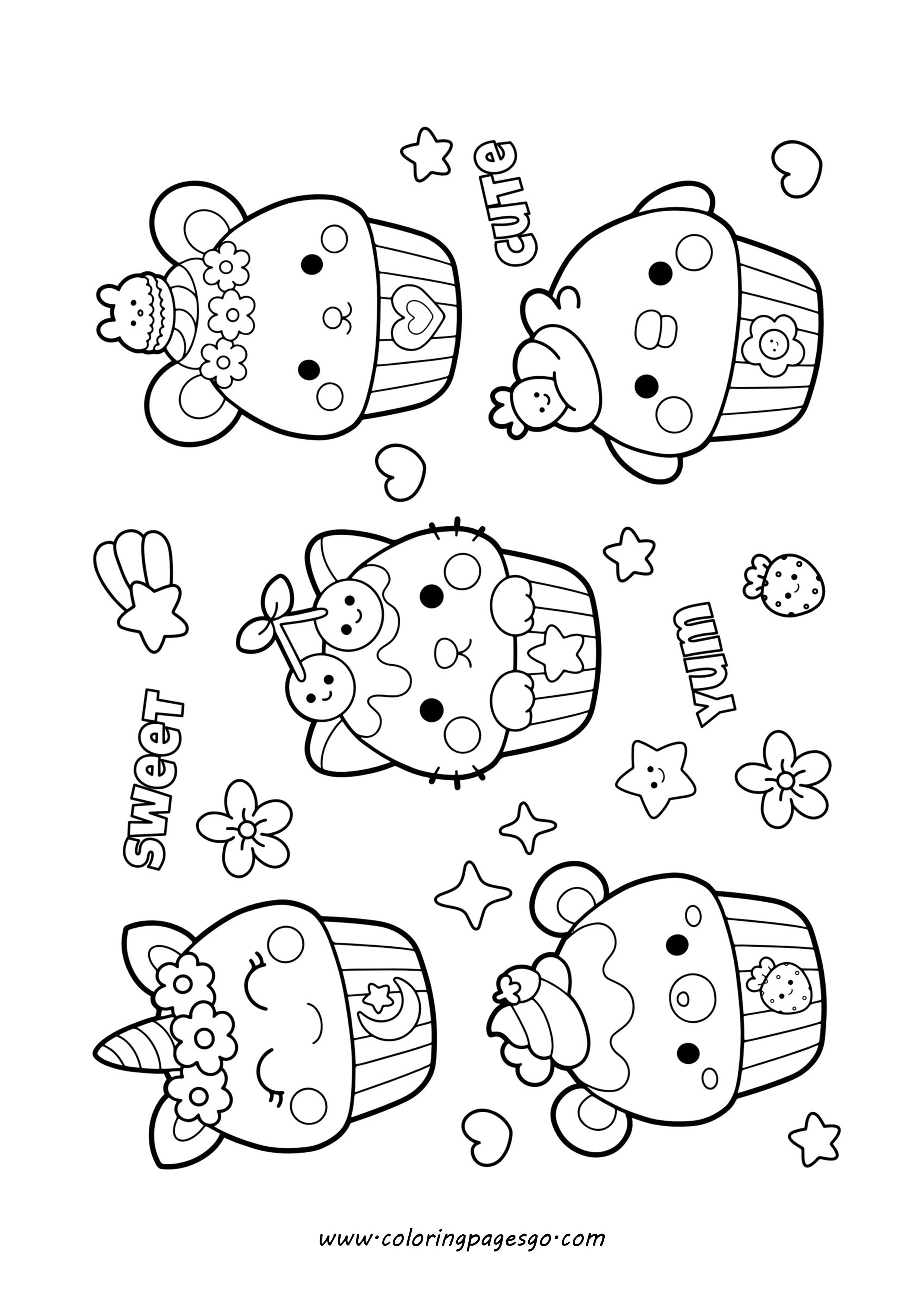 Kawaii Cute Cupcakes Unicorn Bear Mouse Cat Chick