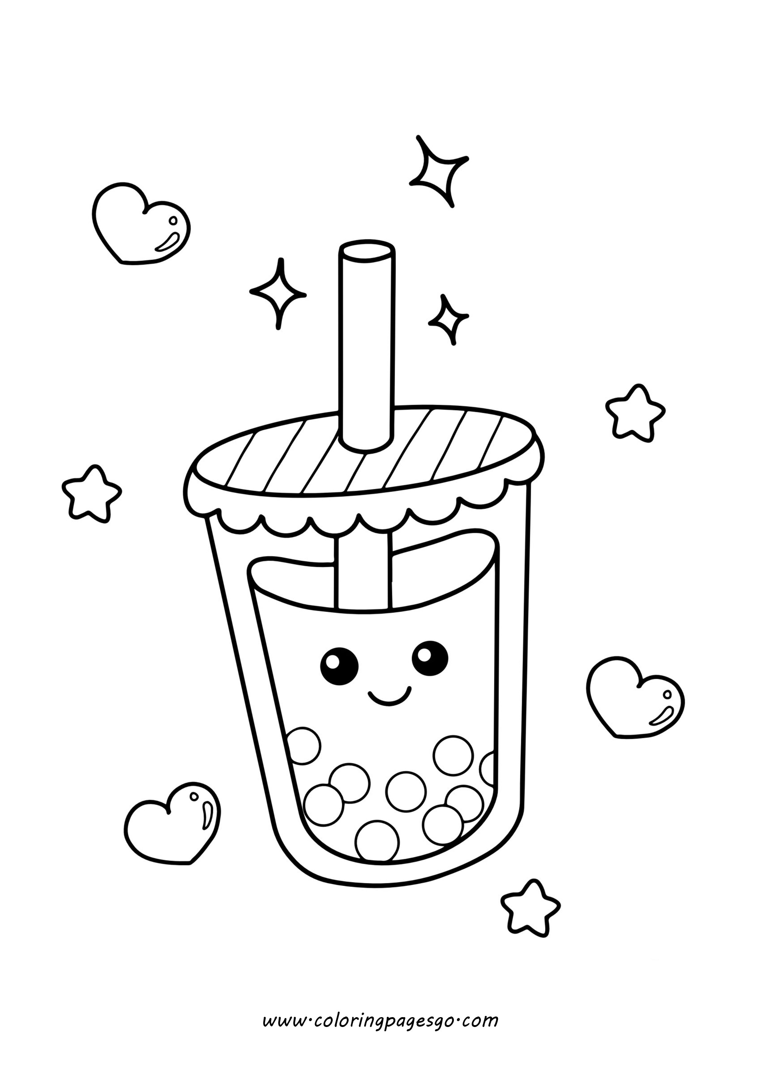 Kawaii Cute Bubble Tea Drink