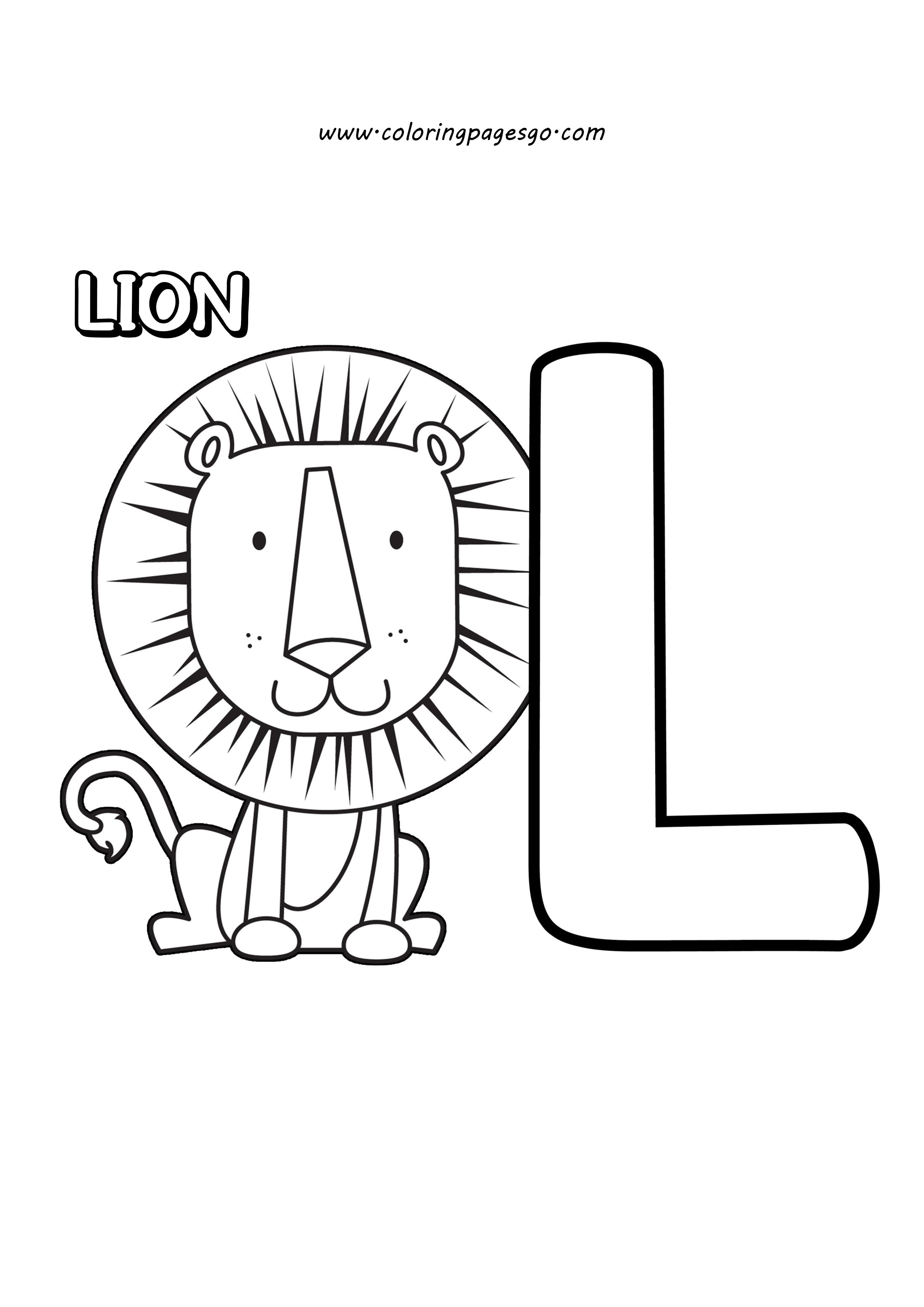 Letter L Coloring Page Printable