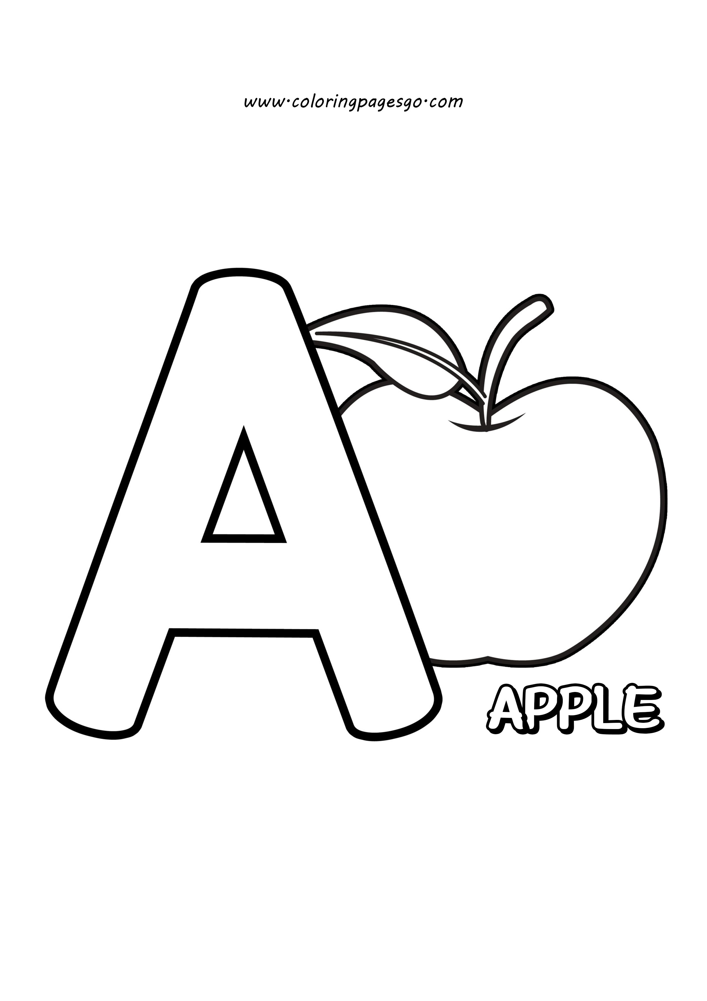 Letter A Coloring Page Printable