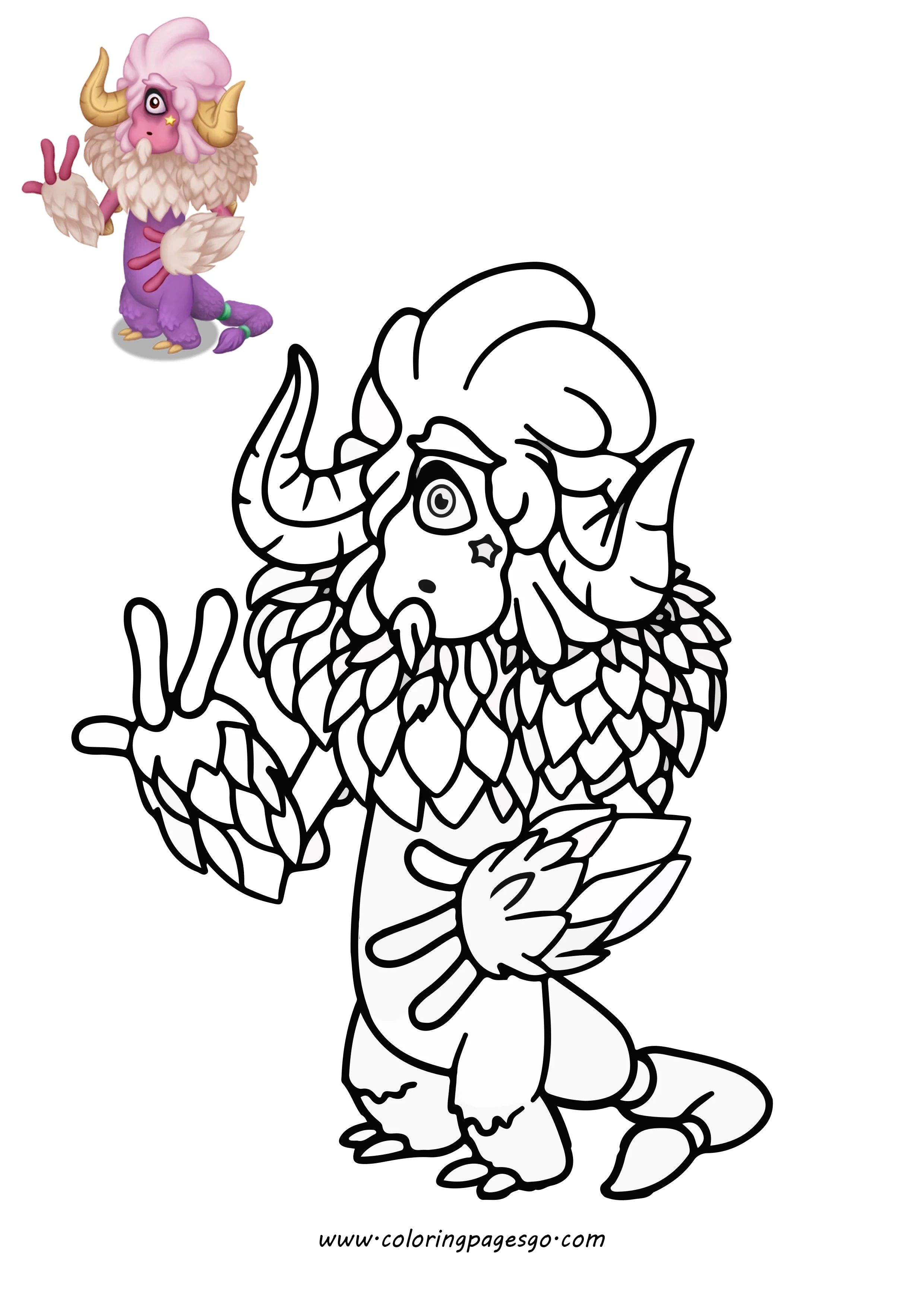 Abult Attmoz My Singing Monsters Coloring Page Printable