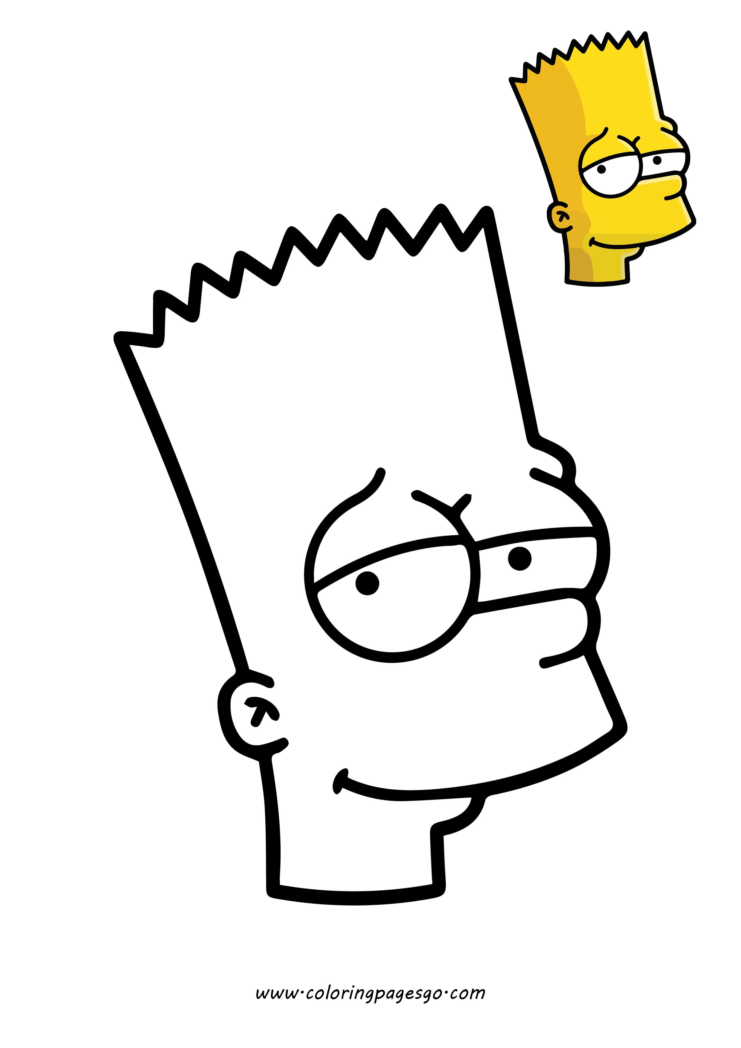 Bart Simpson Coloring Page Printable