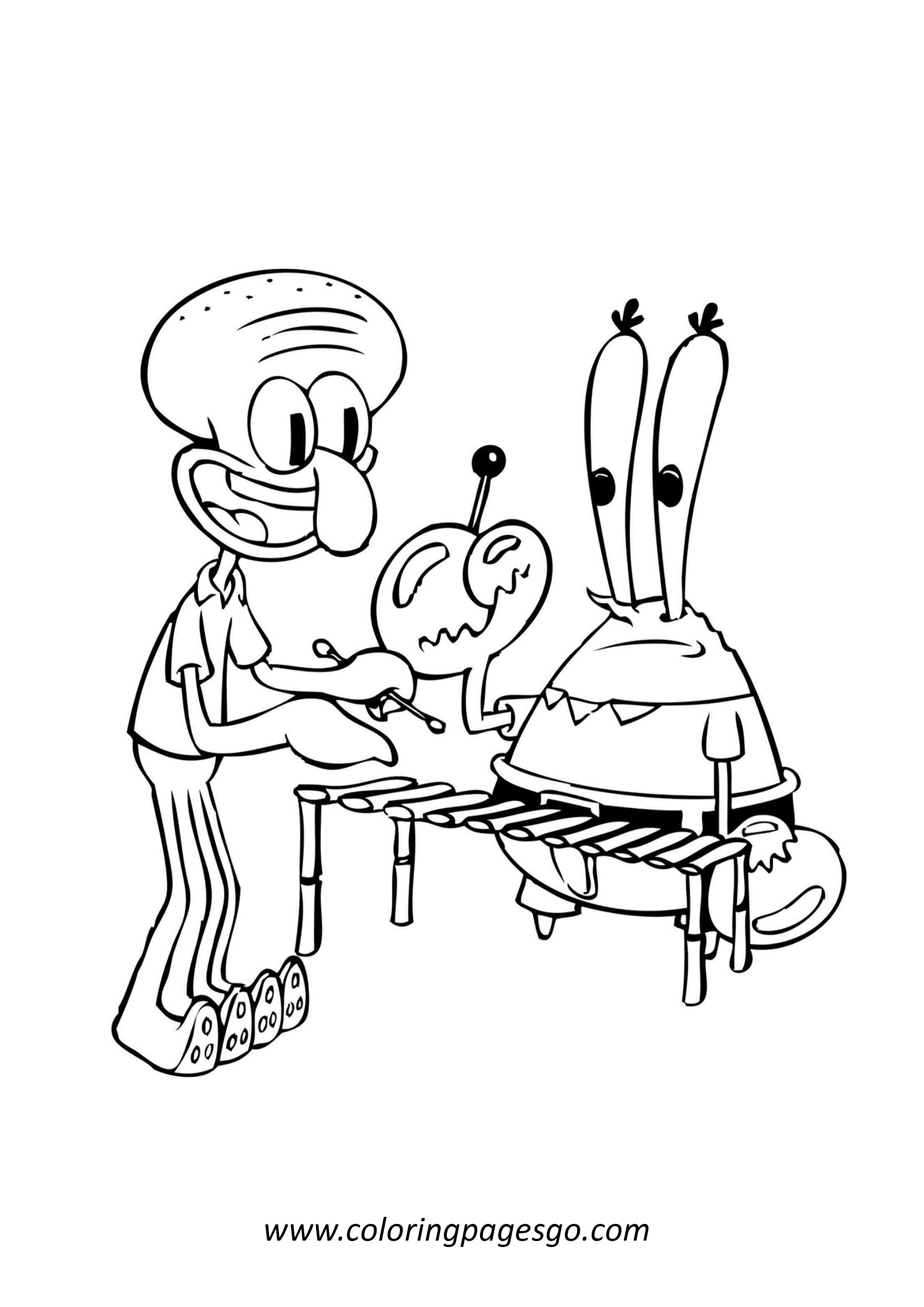 Teacher Spongebob Coloring Page Printable