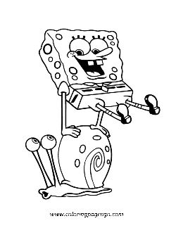 Spongebob And Gary Spongebob coloring page