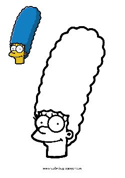 Marge Simpson coloring page