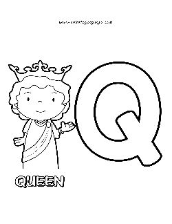 Letter Q coloring page