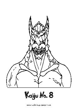 Mega Kaiju No 8 coloring page