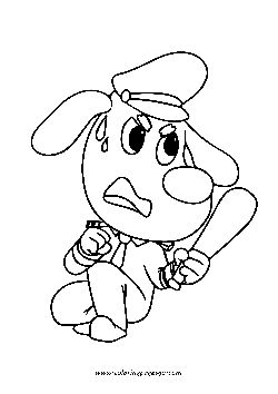 Safety Sheriff Labrador police coloring page