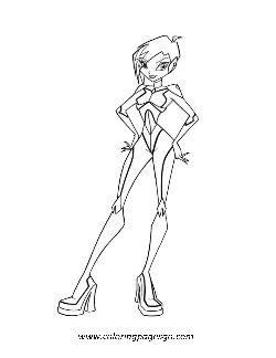 Fairy Of Technology Tecna Winx Club coloring page