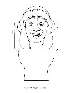 DJ Skibidi Toilet coloring page