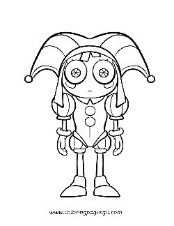 Cute Pomni The Amazing Digital Circus coloring page