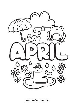 April  coloring page