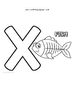 Letter X coloring page