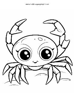 Baby Crab coloring page