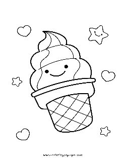 Kawaii Cute Icecream Cone Smiley Star