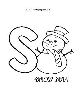 Letter S coloring page