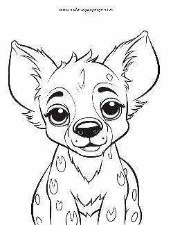 Baby Hyena coloring page