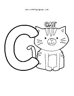 Letter C coloring page