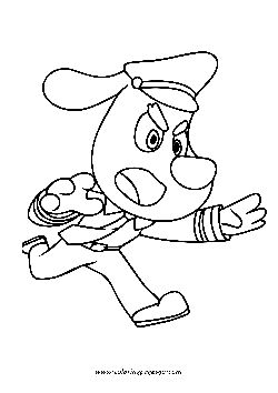 Sheriff Labrador Running coloring page