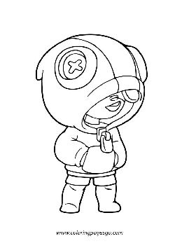 Leon Brawl Stars coloring page