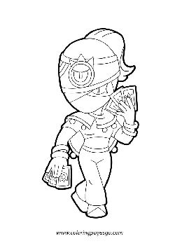 Tara Brawl Stars coloring page