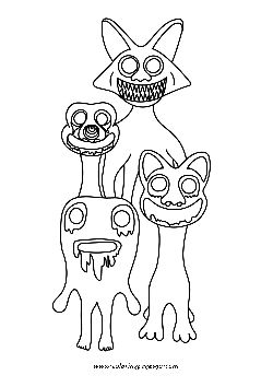 zoonomaly plush coloring page