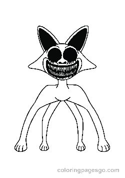 Monster Smile Cat Zoonomaly coloring page