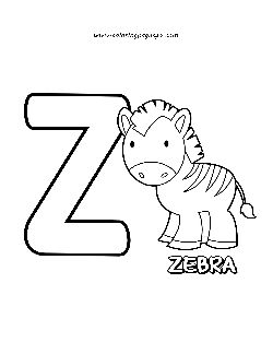 Letter Z coloring page