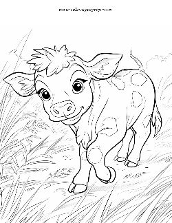 Baby Cow coloring page