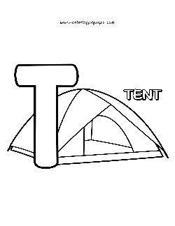 Letter T coloring page