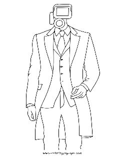 Scientist Cameraman coloring page