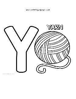 Letter Y coloring page