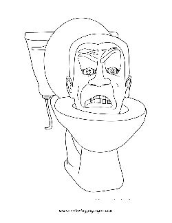 Nasty Skibidi Toilet Coloring Page Printable