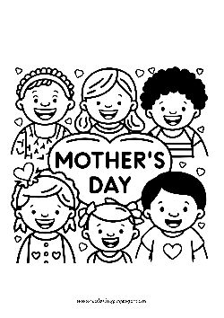 Celebrate mother day coloring page