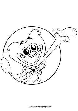 Huggy Wuggy coloring page