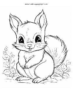 Baby Chipmunk coloring page