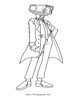 Cameraman in a Raincoat coloring page