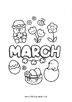 March coloring page