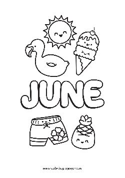 june  coloring page