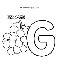 Letter G coloring page