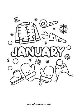 January coloring page