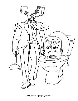 Plungerman and G Man coloring page