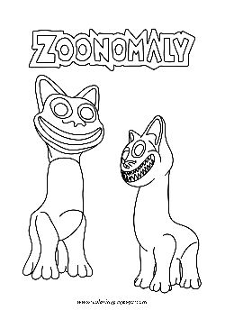 Smail cat zoonomaly coloring page