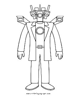 Titan Cameraman coloring page