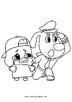 Safety Sheriff Labrador printable coloring page