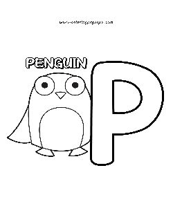 Letter P coloring page